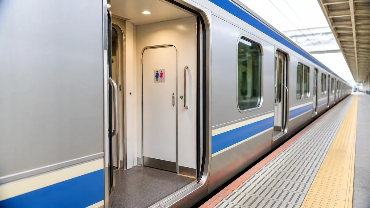 乗る前にチェック！トイレに最も近い乗車位置の解説画像