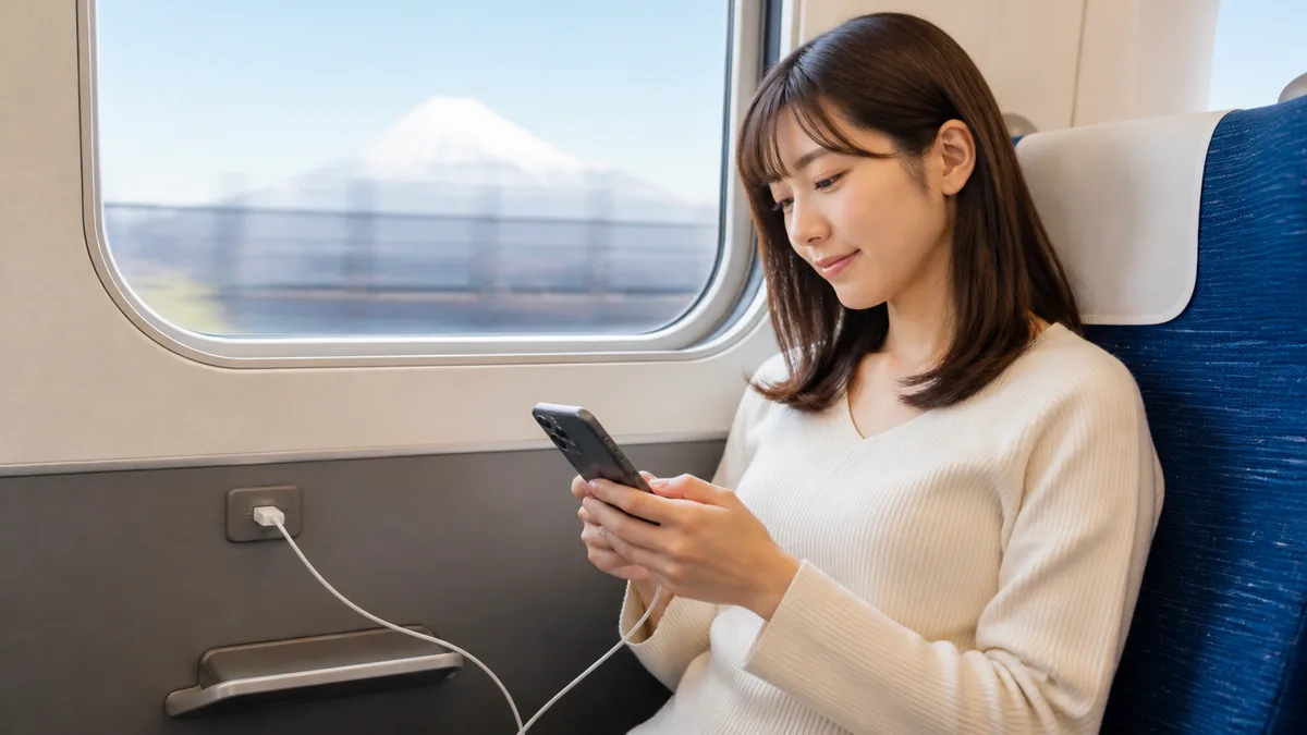 新幹線にUSBポートはある？車両別コンセント位置と確実に充電できる座席の選び方のアイキャッチ画像