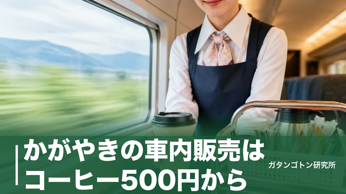 かがやきの車内販売はコーヒー500円から!全メニューの値段とワゴンが来ない時の対処法のアイキャッチ画像