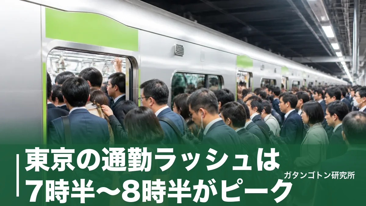 東京の通勤ラッシュは7時半〜8時半がピーク!路線別混雑率と30分ずらすだけで変わる回避術のアイキャッチ画像