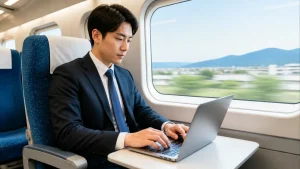 新幹線を走るオフィスにする方法｜S Work車両・ビジネスブース・個室を料金別に全解説のアイキャッチ画像