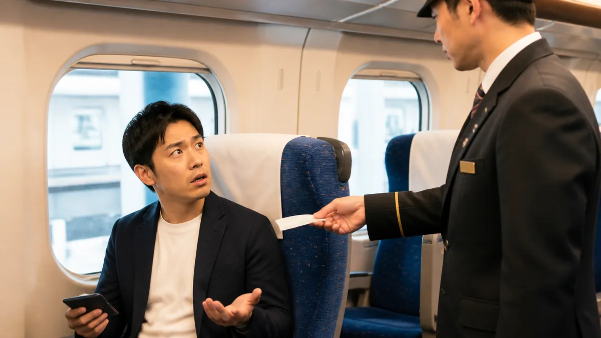 【よくある失敗】グリーン券なしで座って車内改札で気まずいの解説画像