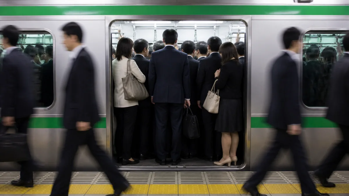 東京の通勤ラッシュの時間帯は「7時半〜8時半」がピークの解説画像
