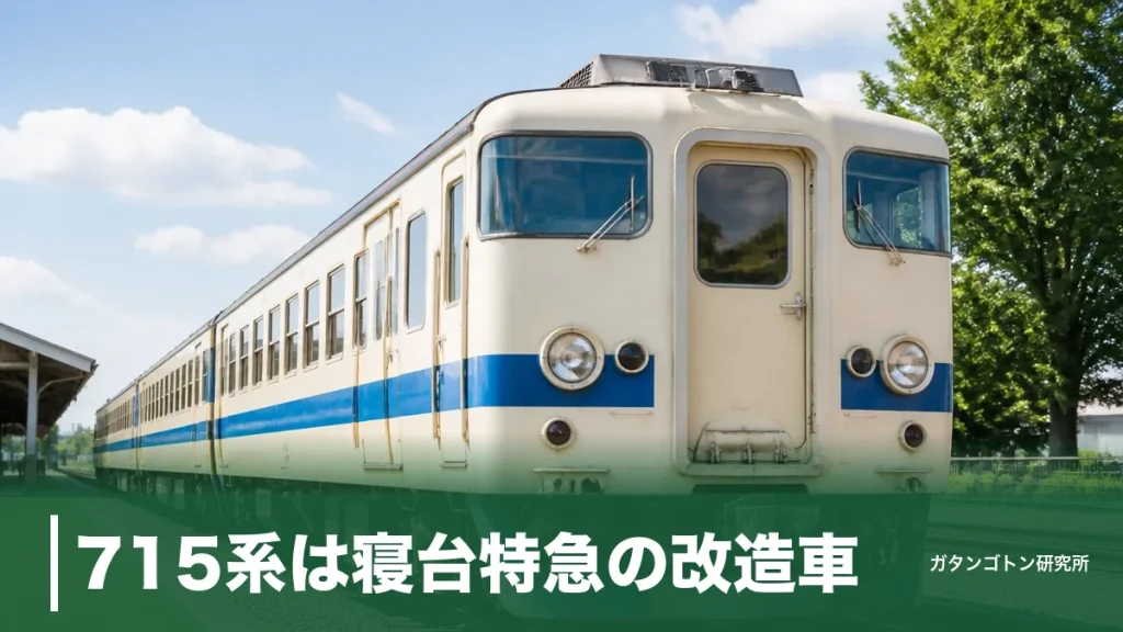 715系は寝台特急の改造車！「食パン電車」の正体と今も会える2施設を全解説のアイキャッチ画像