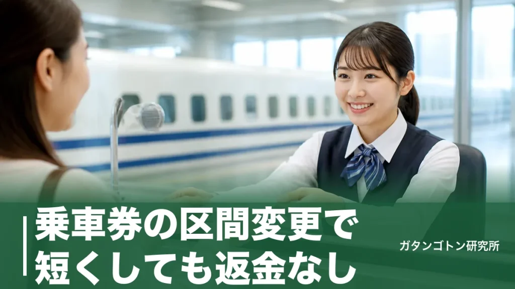 乗車券の区間変更で短くしても返金なし？100キロ超だけ戻る220円ルールを全解説のアイキャッチ画像