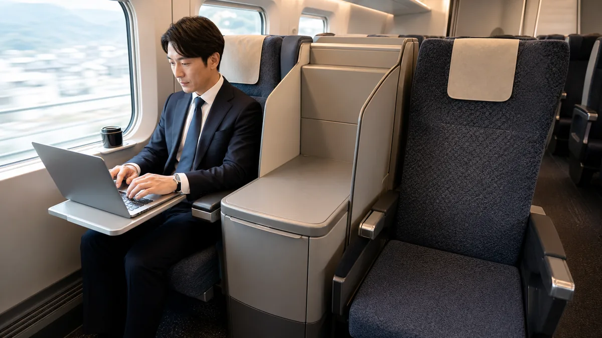 新幹線の「独りぼっち席」の正体はS WorkPシート！2,000円で隣が来ない席を徹底解説のアイキャッチ画像