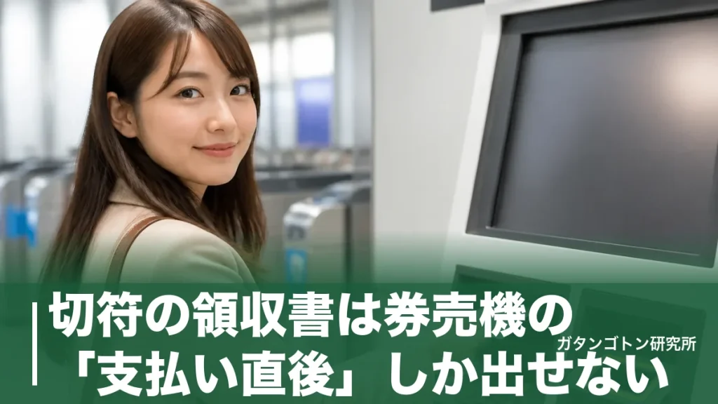 切符の領収書は券売機の「支払い直後」しか出せない！押す場所ともらい忘れた時の全ルートのアイキャッチ画像