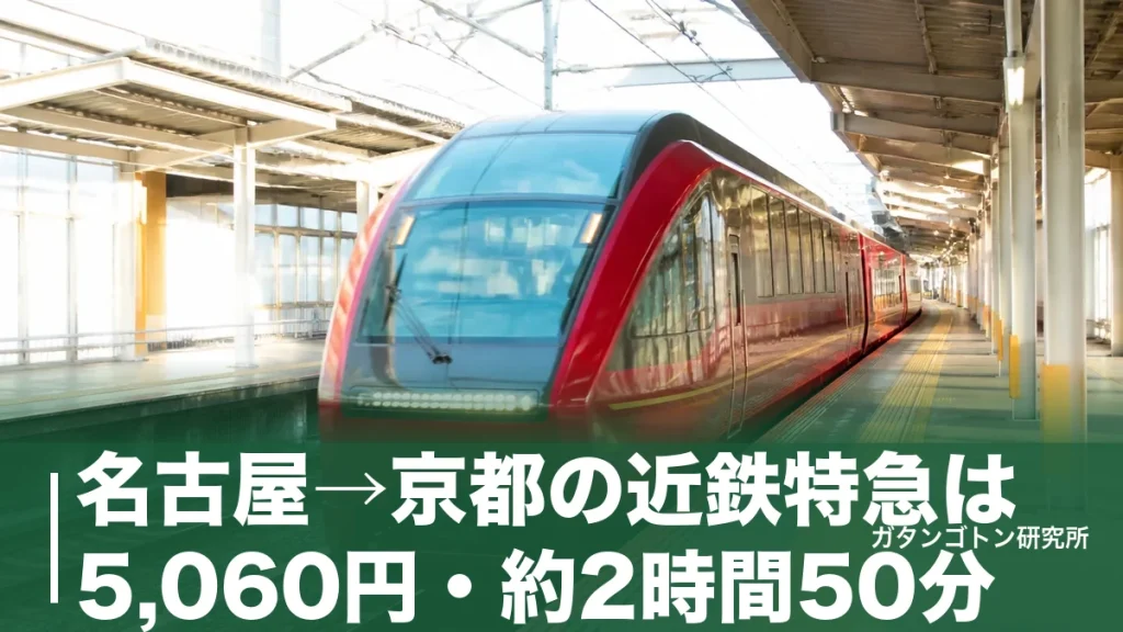 名古屋→京都の近鉄特急は5,060円・約2時間50分！大和八木乗り継ぎと座席選びのコツのアイキャッチ画像