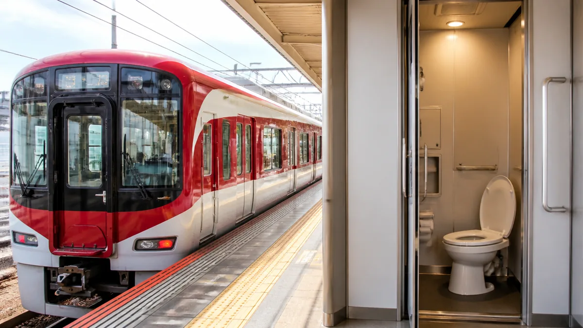 名古屋線の急行は全列車トイレ付き、でも和式に注意の解説画像