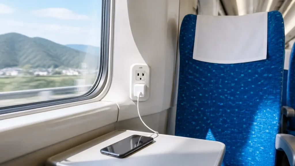 東海道新幹線の充電はA・E席が確実！N700Sなら全席OK・USBなしの落とし穴も解説のアイキャッチ画像