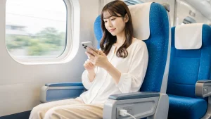 のぞみ充電器はどの席で使える？N700Sは全席OK、旧車両は窓側だけの見分け方のアイキャッチ画像